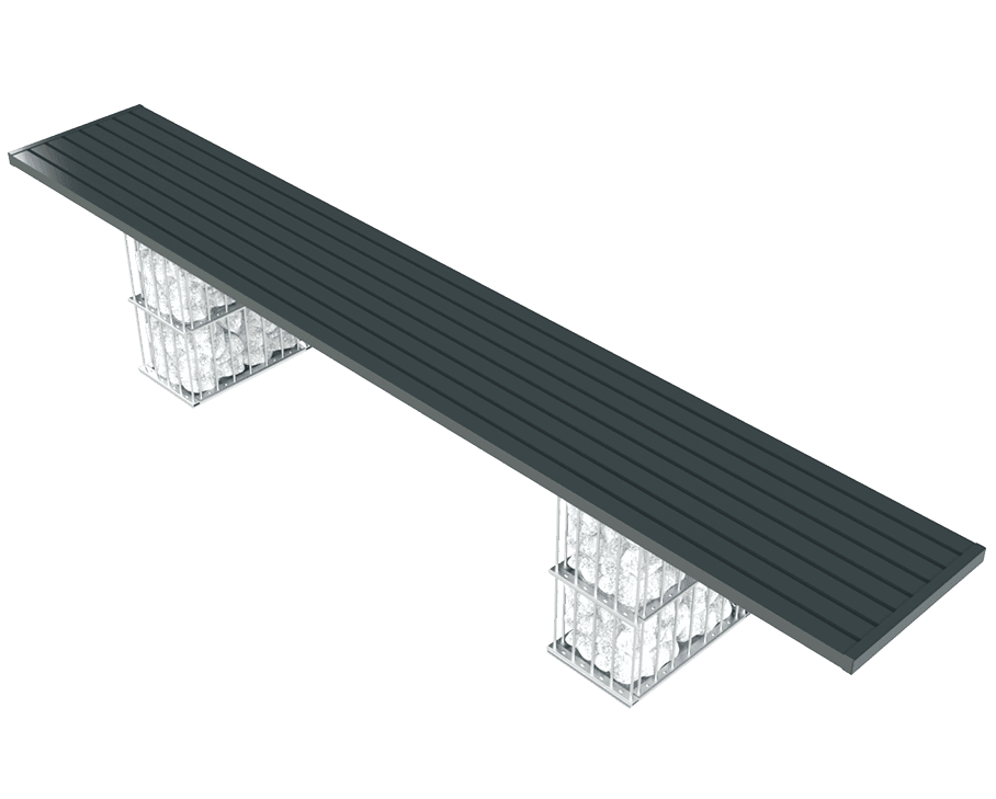 Aluminium Gabionen: Gabionenbank