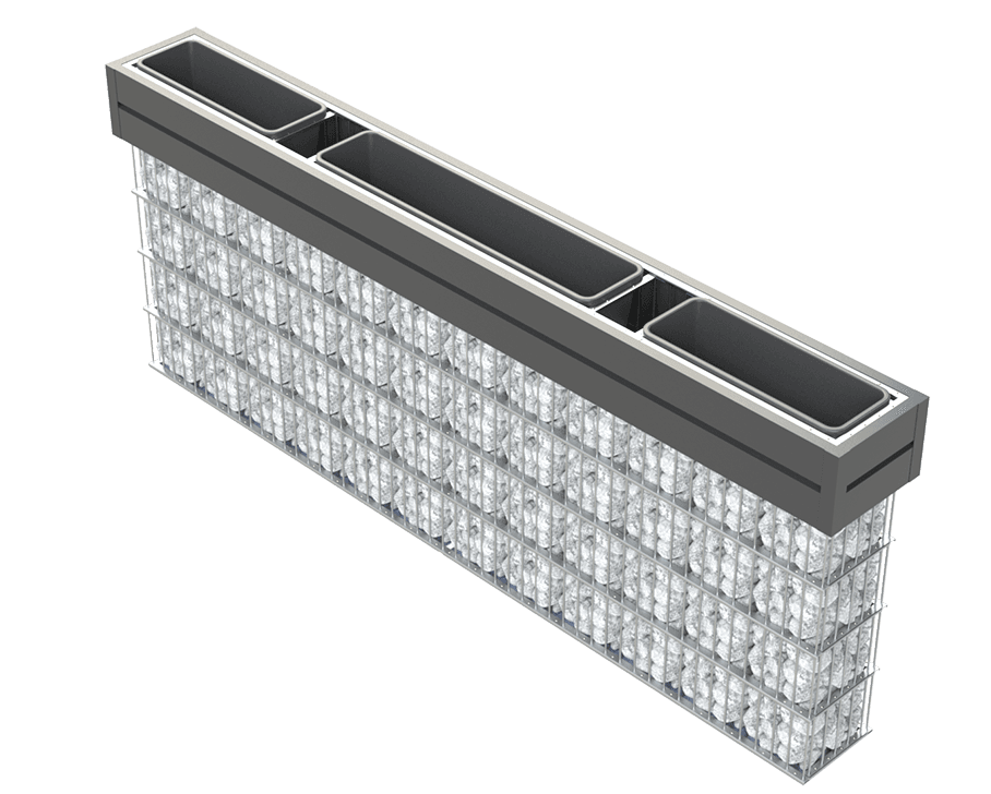 Aluminium Gabionen: Gabionenwand