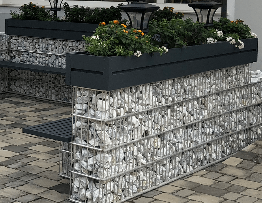 Aluminium Gabionen: Gabionenwand | Ansicht: 17