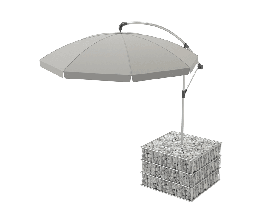 Aluminium Gabionen: Gabionenschiermständer | Ansicht: 16